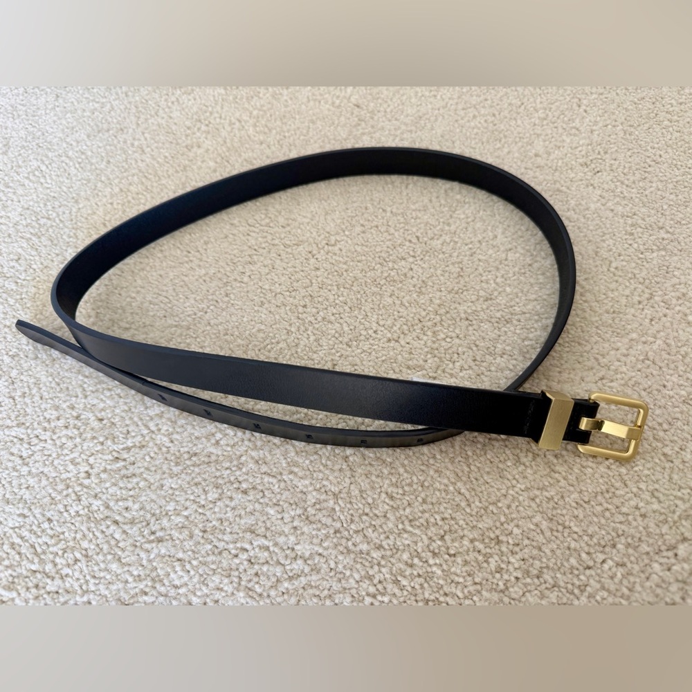 Nordstrom black belt with gold buckle. One size